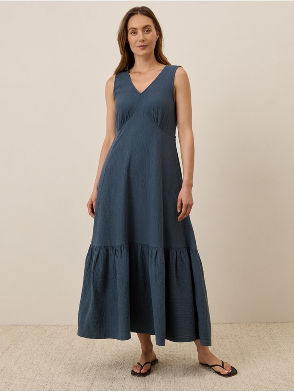 PACT Organic Cotton Double Gauze Beach To Brunch Dress